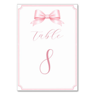 Números de mesa editables para fiesta de boda rosa