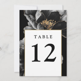 Números de mesa elegantes y florales modernos