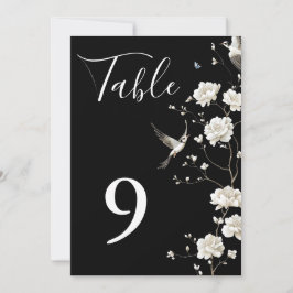 Números De Mesa Floral De Chinoiserie En Blanco Y 