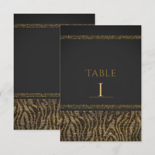 Números de mesa glam chic con lentejuelas destella