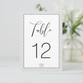 Números de mesa minimalistas negros ID523