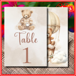 Números de mesa para baby shower 'Apenas podemos e