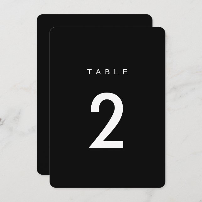 Números de mesa para boda con caligrafía de romanc (Anverso / Reverso)