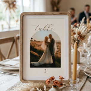Números de Mesa para Boda con Letra Moderna Rústic