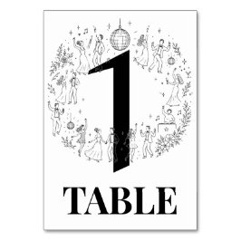 Números de mesa para boda con temática de fiesta d