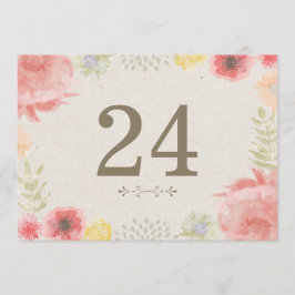 Números de Mesa para Boda de Verano en el Prado