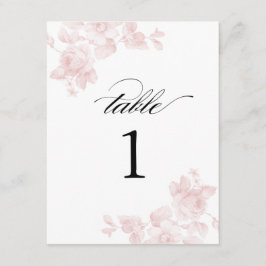 Números de mesa para boda floral vintage