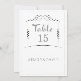 Números de mesa para boda judía Bajo la Chupá