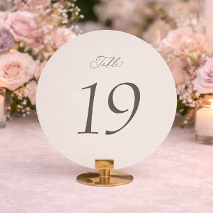 Números de Mesa para Boda Minimalista Elegante 1–1