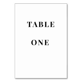 Números de mesa para boda minimalista | Tarjetas e