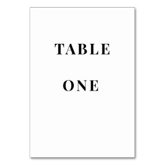 Números de mesa para boda minimalista | Tarjetas e