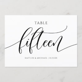 Números de mesa para boda modernos - Caligrafía -