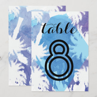 Números de mesa para boda nocturna tropical