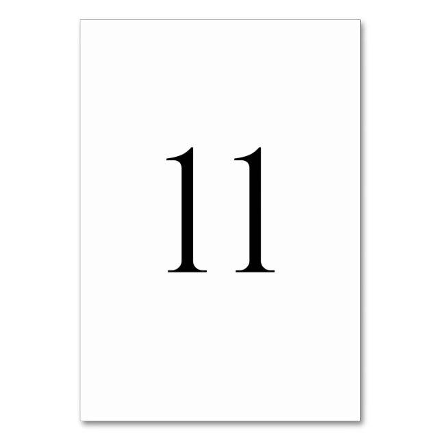 Números de Mesa para Bodas Modernas (1–20) (Anverso)