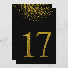 Números de mesa para la fiesta de boda en negro y 