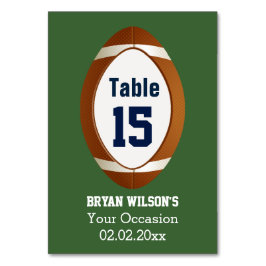 Números de mesa personalizados Fiesta deportivo fú