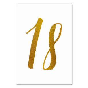 Números de Mesa - Tipografía de Letra Script Casua