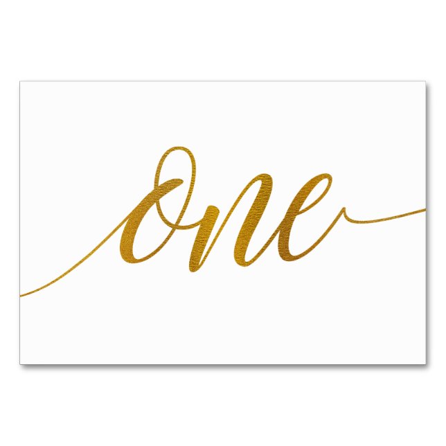 Números de Mesa - Tipografía de Lujo (Falso Foil)  (Anverso)