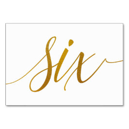 Números de Mesa - Tipografía de Lujo (Foil de Oro