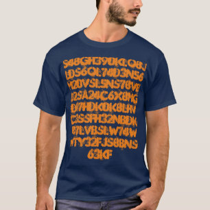 Números de naranja Cartas Funky Camiseta