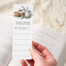 Números de página del libro de cocina de recetas d