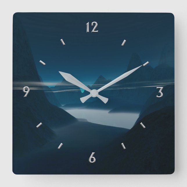 Números de reloj de pared de Montañas Brumosas (Anverso)