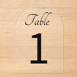 Números de tabla acrílicos
