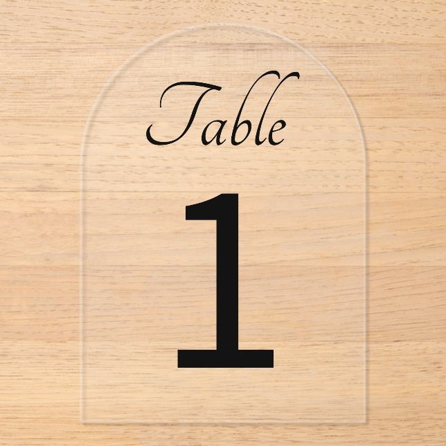 Números de tabla acrílicos (Anverso)