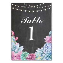 Números de tabla Boda de las tarjetas de charla de