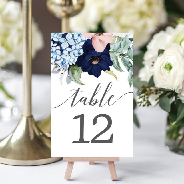 Números de tabla Boda de tarjetas de mesa de flore (Subido por el creador)