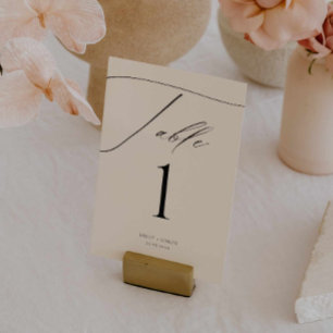 Números de tabla de Boda de guiones modernos y ele