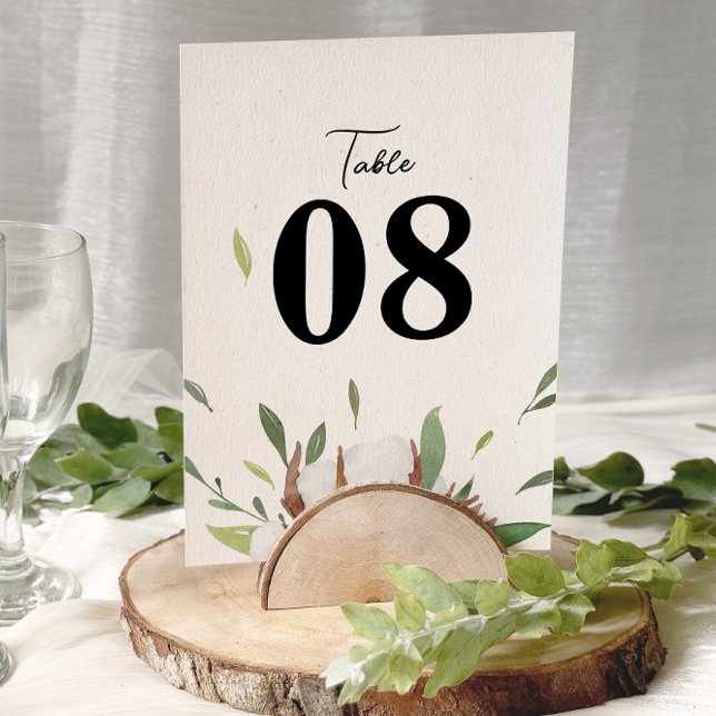 Números de tabla de Boda de la vegetación de algod (Subido por el creador)