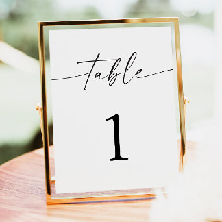 Números de tabla de boda, tarjetas de número de ta