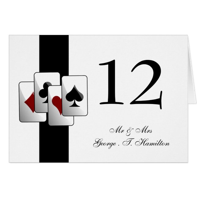 Números de tabla de Bodas de Las Vegas (Anverso (Horizontal))