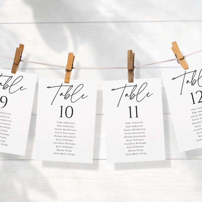Números de tabla de tablas de Bodas de guiones mod (Subido por el creador)