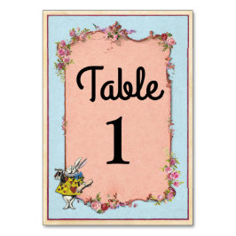 Números de tabla Tarjetas de conejo Boda Maravilla