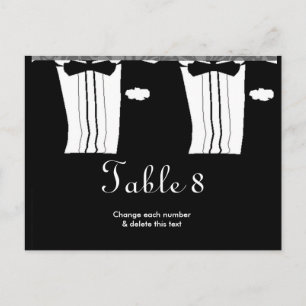 Números de tarjetas de tabla de Boda gay Postcard