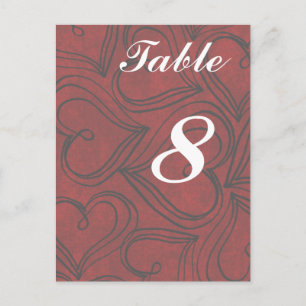 Números de tarjetas postales de la tabla Boda de l