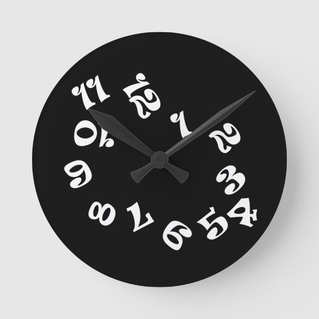Números divertidos reloj de pared (Anverso)