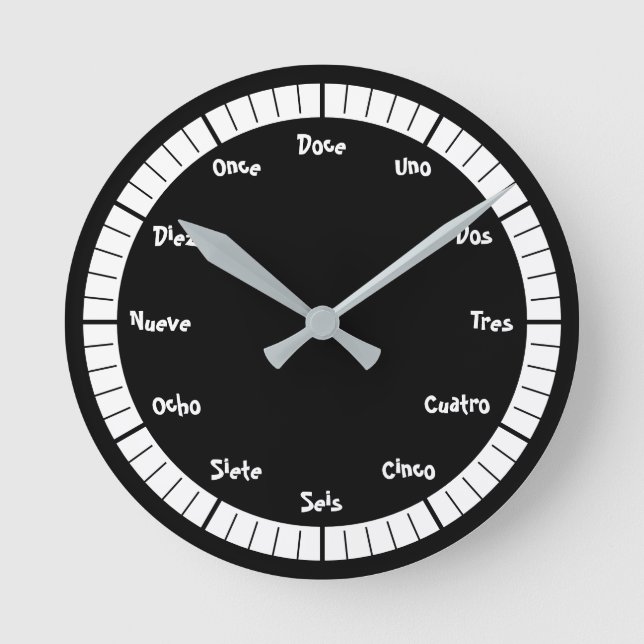 Números españoles alrededor del reloj (Anverso)