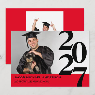 Números Grandes Descentrados - Anuncio de Graduaci