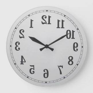 Números inversos Reloj de pared
