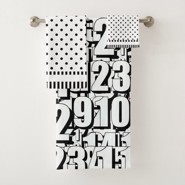 Números Niños puntos blancos negros (In situ)