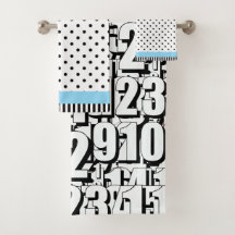 Números Niños Puntos Blancos Negros Dejar Azul