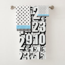 Números Niños Puntos Blancos Negros Dejar Azul