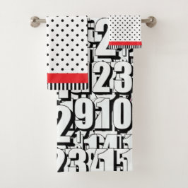 Números Niños puntos blancos negros rojo