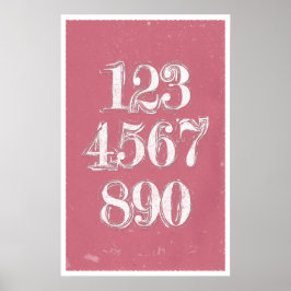 Números retro - Posters de matemáticas