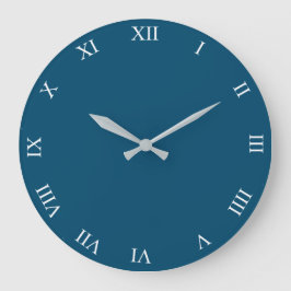 Números romanos blancos reloj de pared de la cara