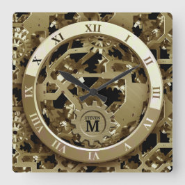 Números romanos de los juegos de reloj dorado mono