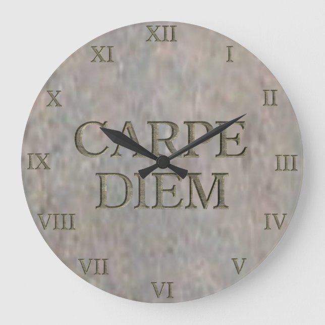 Números romanos del reloj de pared Carpe Diem Ston (Anverso)